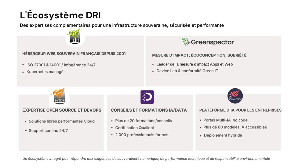 Schéma du groupe DRI et de ses entités